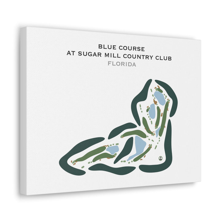 Blue Course at Sugar Mill Country Club, Florida - Printed Golf Courses