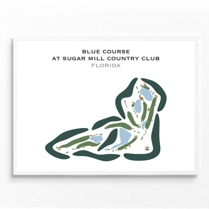 Blue Course at Sugar Mill Country Club, Florida - Printed Golf Courses