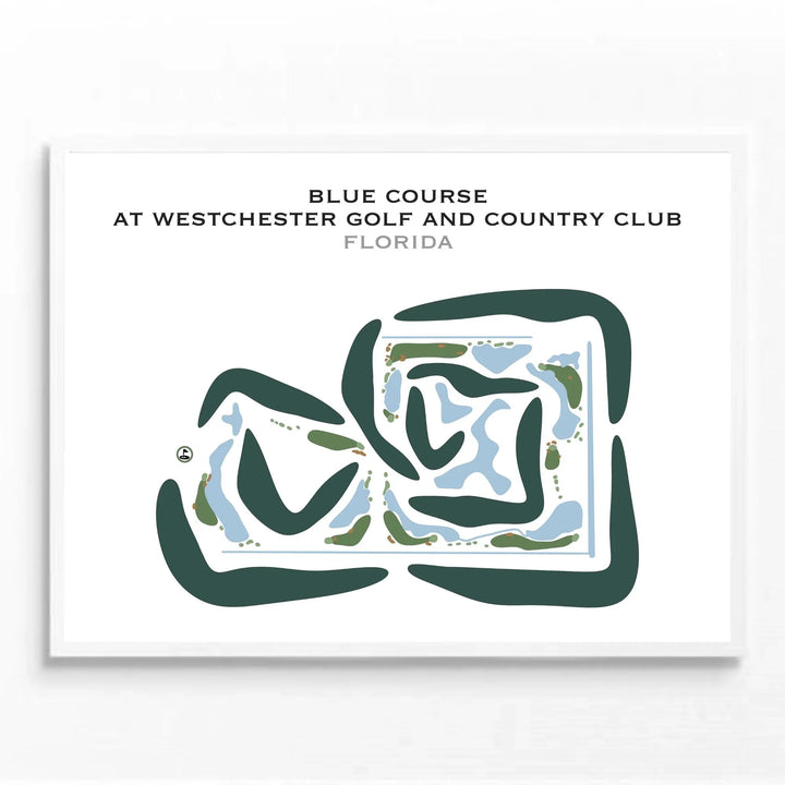 Blue Course at Westchester Golf & Country Club, Florida - Printed Golf Courses