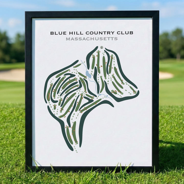 Blue Hill Country Club, Massachusetts - Printed Golf Courses