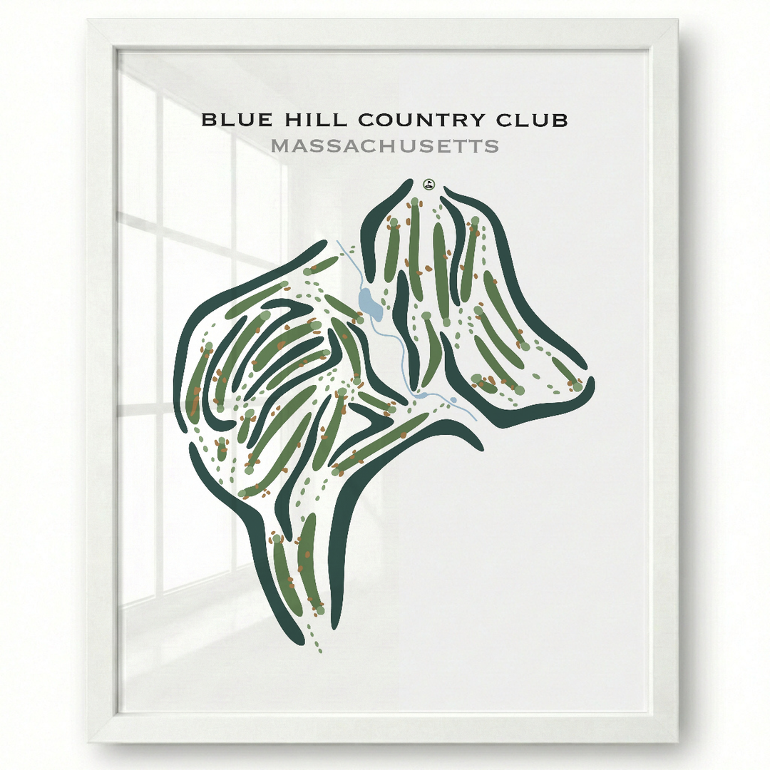 Blue Hill Country Club, Massachusetts - Printed Golf Courses