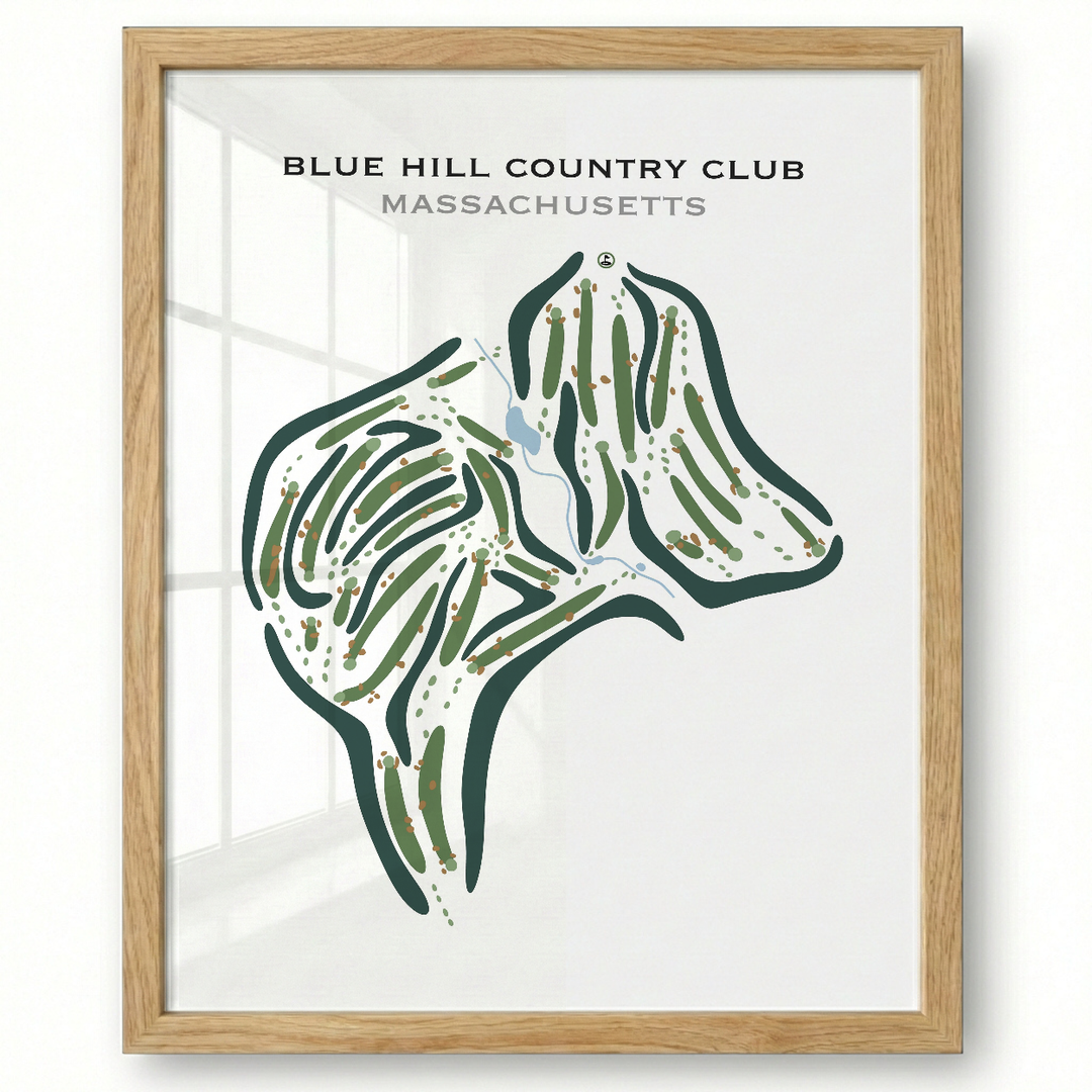 Blue Hill Country Club, Massachusetts - Printed Golf Courses