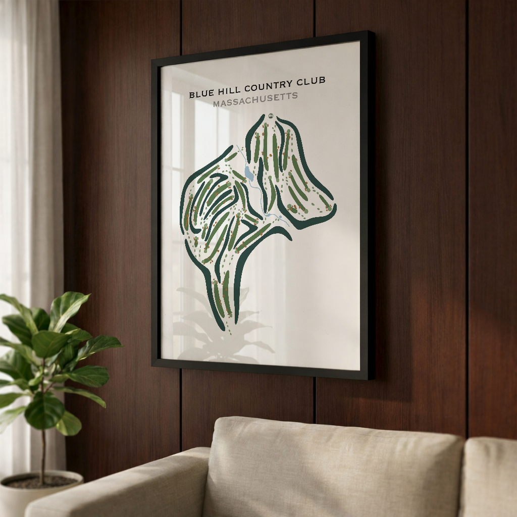 Blue Hill Country Club, Massachusetts - Printed Golf Courses