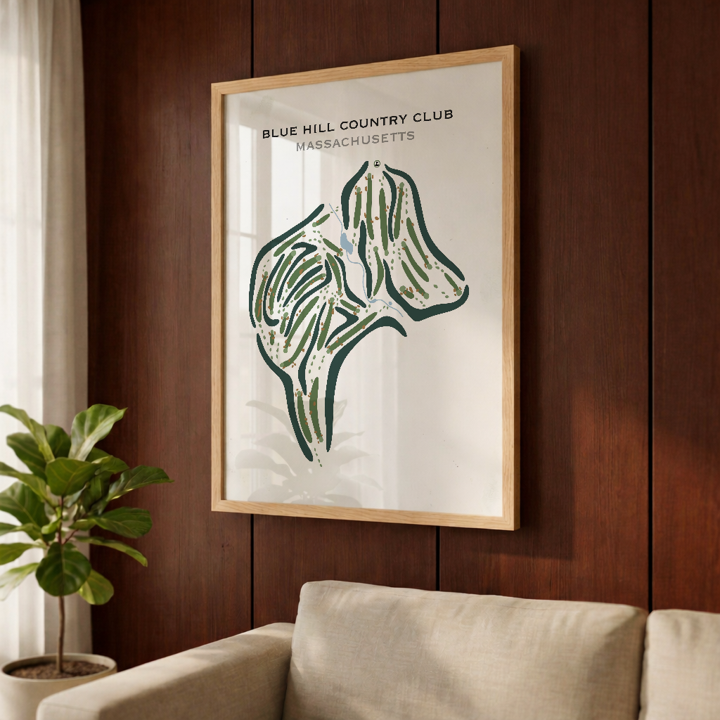 Blue Hill Country Club, Massachusetts - Printed Golf Courses