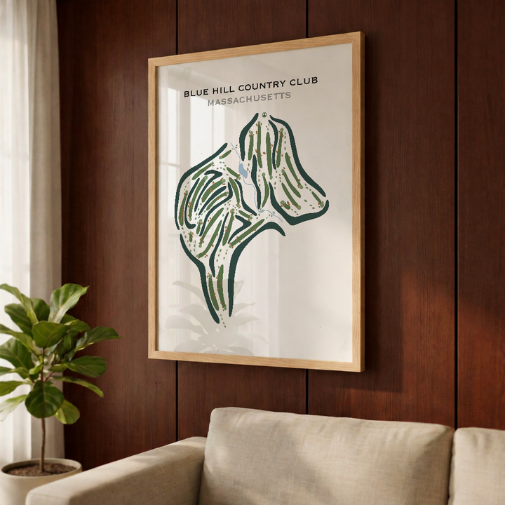Blue Hill Country Club, Massachusetts - Printed Golf Courses