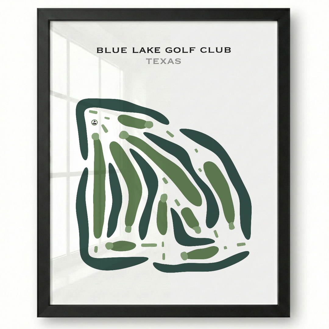 Blue Lake Golf Club, Texas - Printed Golf Courses