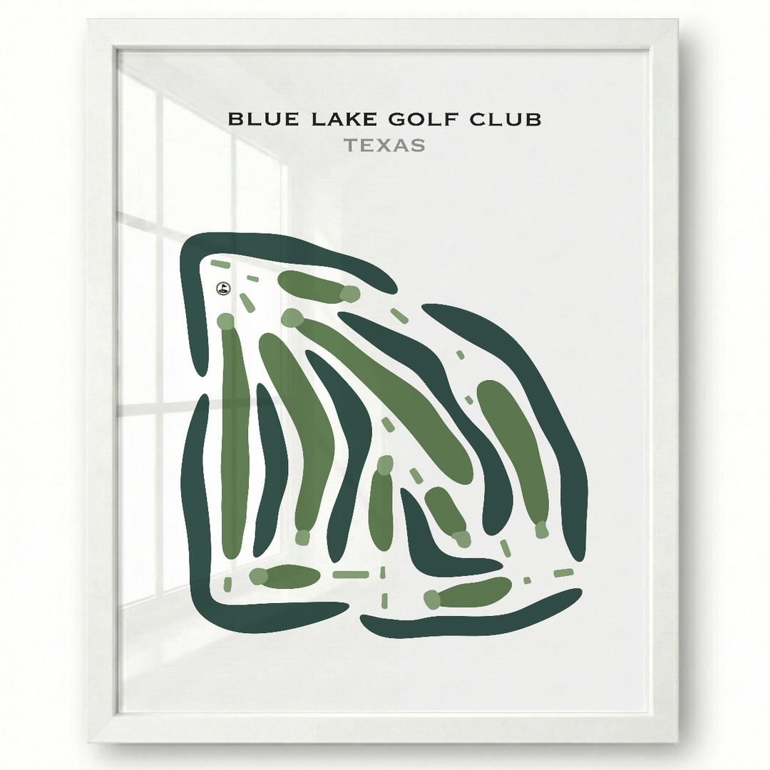 Blue Lake Golf Club, Texas - Printed Golf Courses
