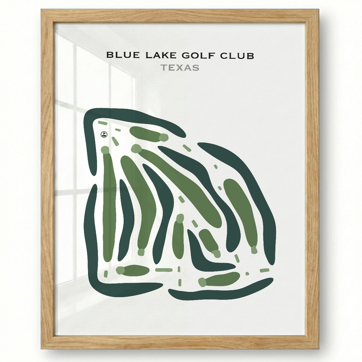 Blue Lake Golf Club, Texas - Printed Golf Courses