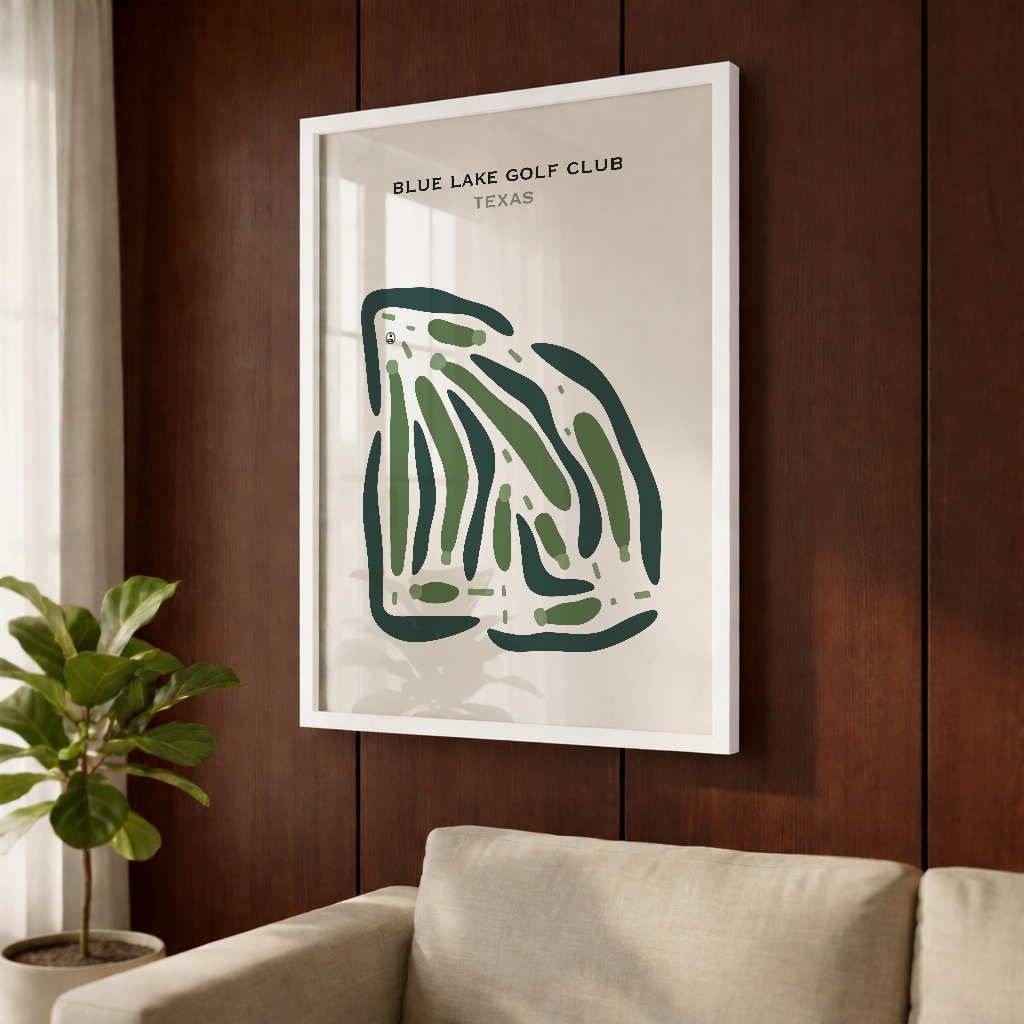 Blue Lake Golf Club, Texas - Printed Golf Courses