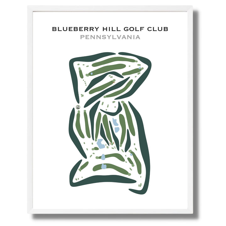 Blueberry Hill Golf Club, Pennsylvania - Printed Golf Courses