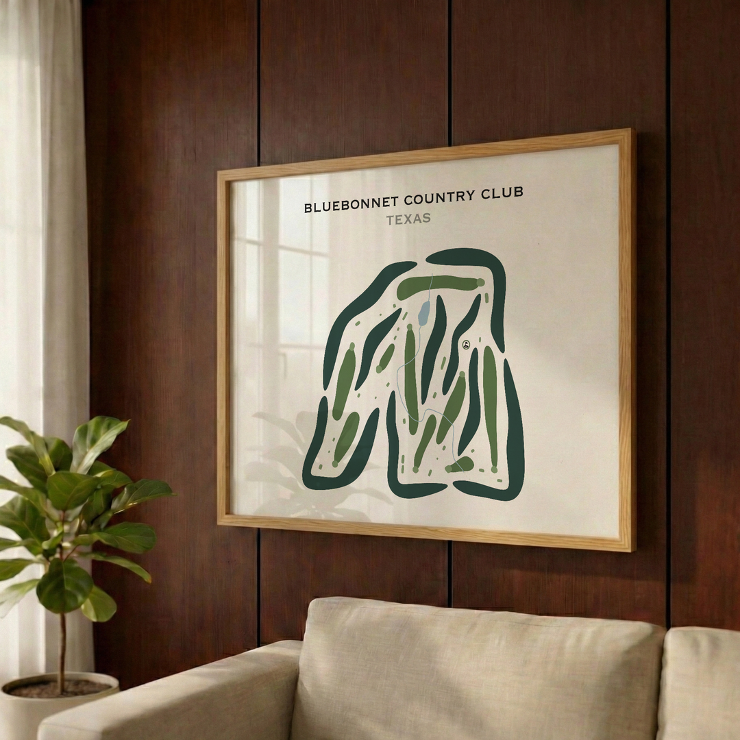 Bluebonnet Country Club, Texas - Printed Golf Courses