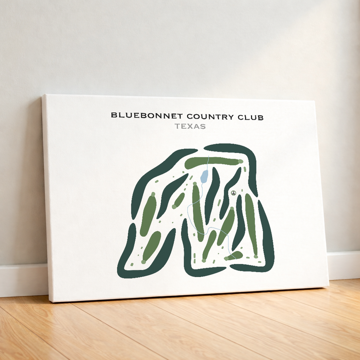 Bluebonnet Country Club, Texas - Printed Golf Courses