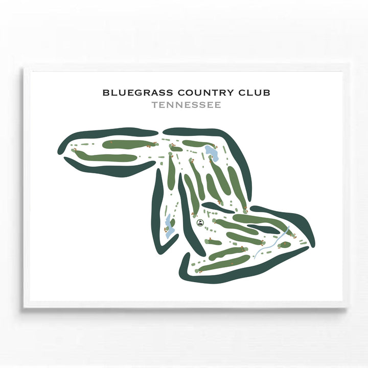 Bluegrass Country Club, Tennessee - Printed Golf Courses