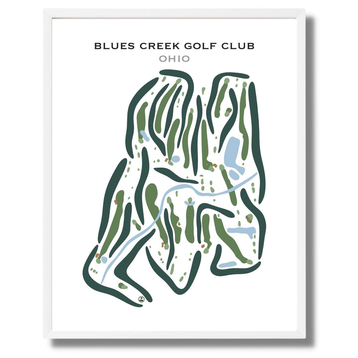 Blues Creek Golf Club, Ohio - Printed Golf Courses