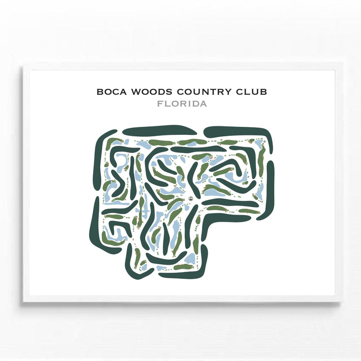 Boca Woods Country Club, Florida - Printed Golf Courses