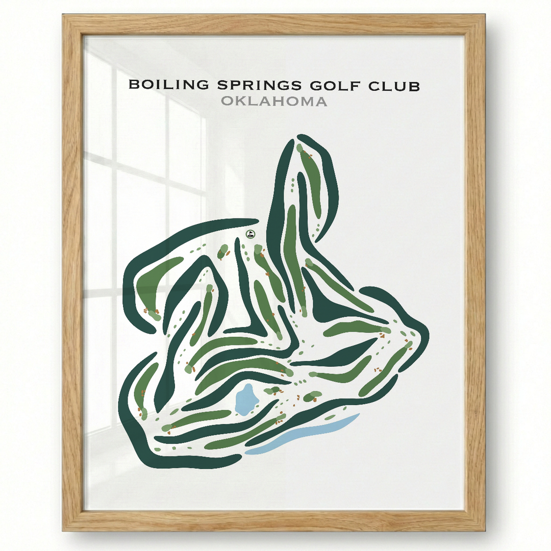 Boiling Springs Golf Club, Oklahoma - Printed Golf Courses