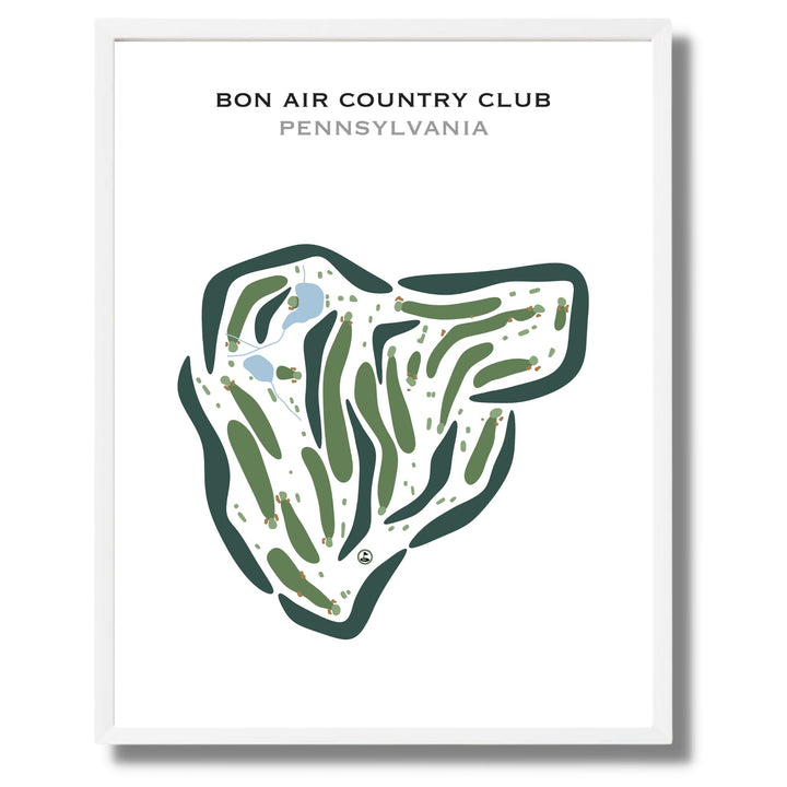 Bon Air Country Club, Pennsylvania - Printed Golf Courses