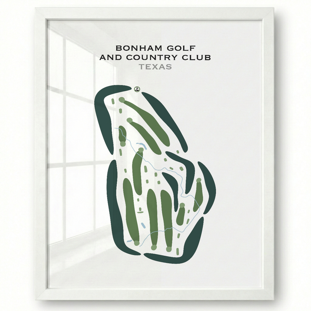 Bonham Golf & Country Club, Texas - Printed Golf Courses