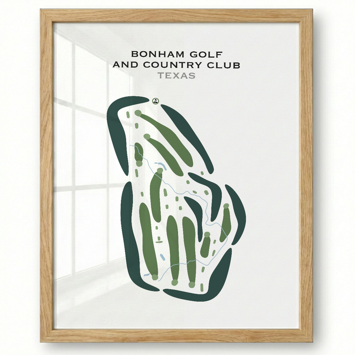 Bonham Golf & Country Club, Texas - Printed Golf Courses