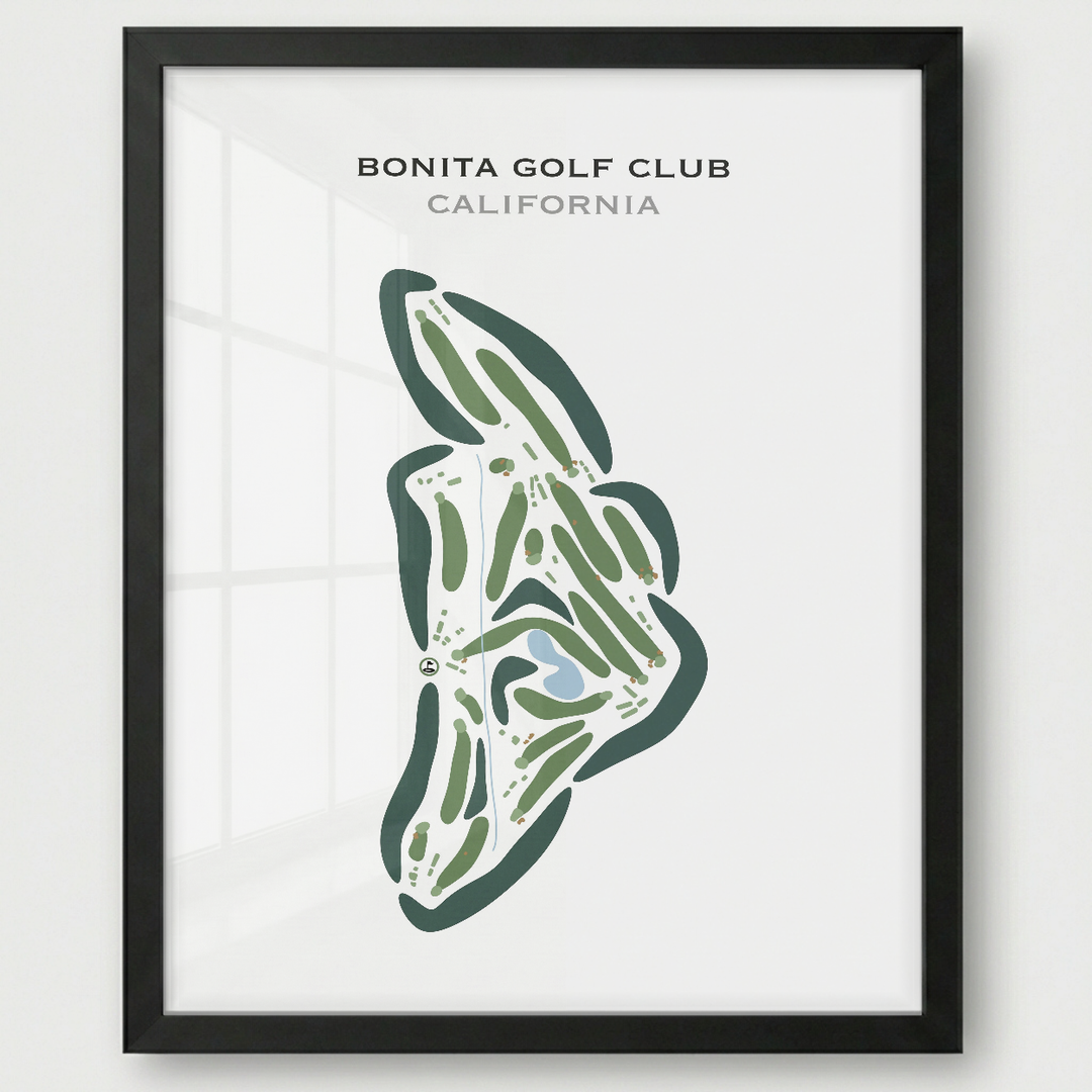 Bonita Golf Club, California - Printed Golf Courses