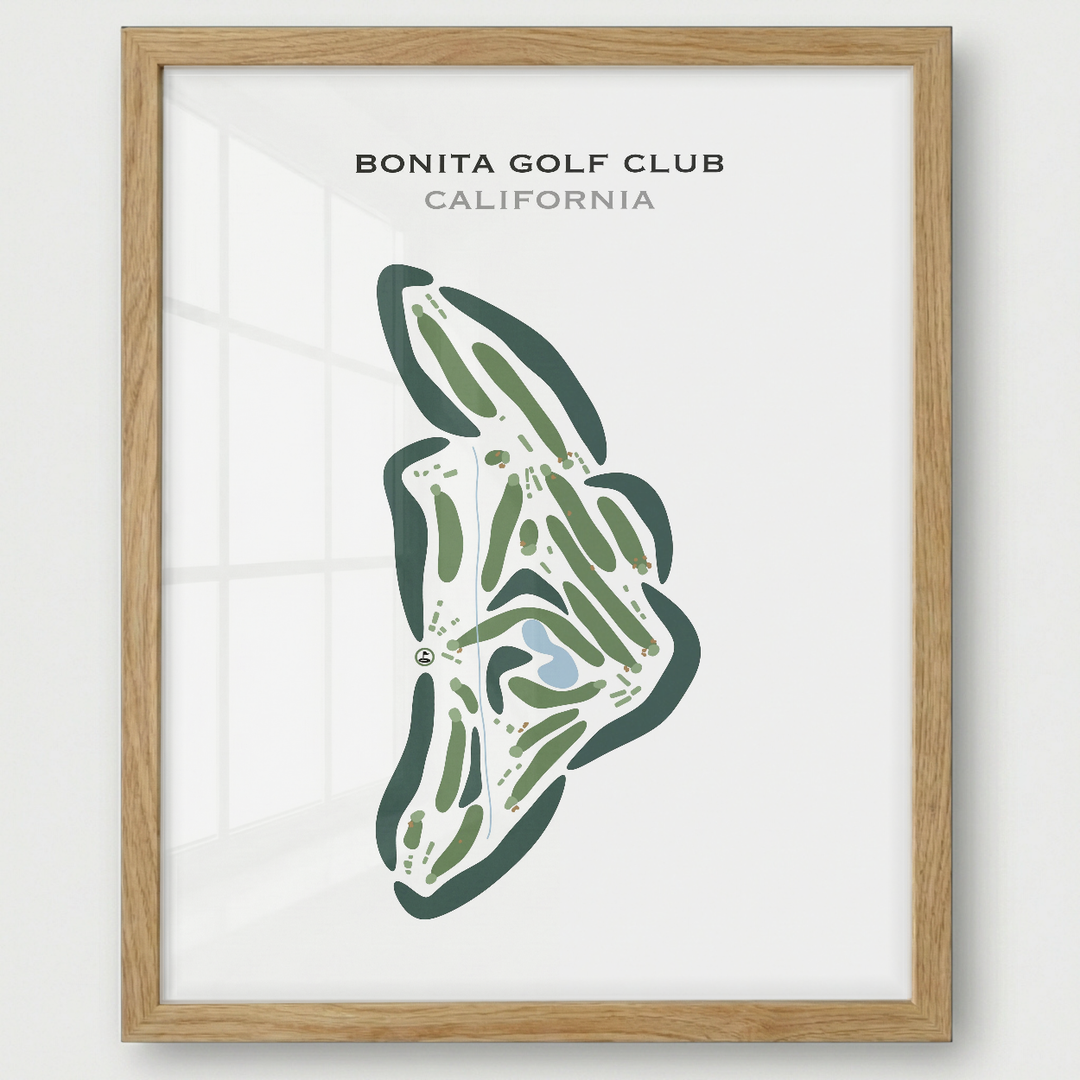 Bonita Golf Club, California - Printed Golf Courses