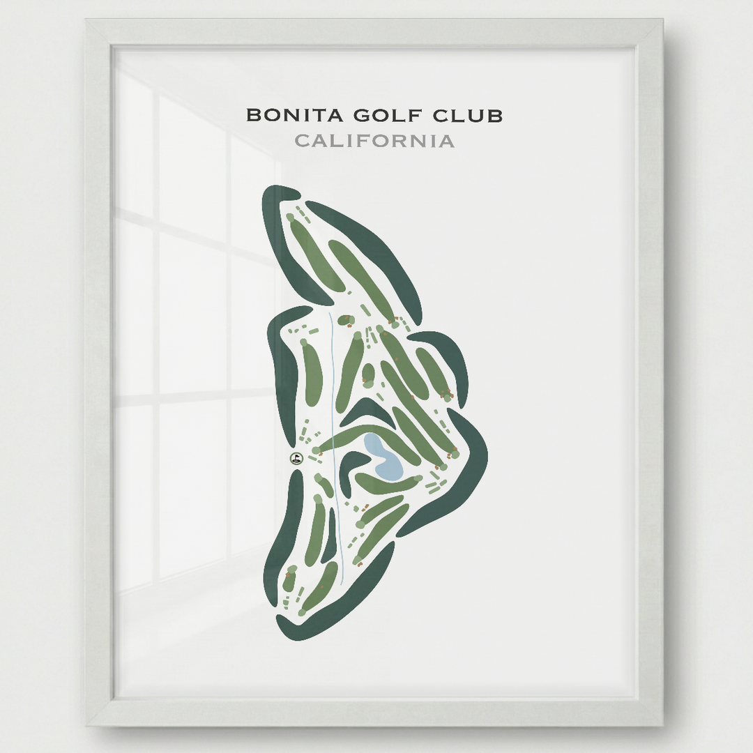 Bonita Golf Club, California - Printed Golf Courses