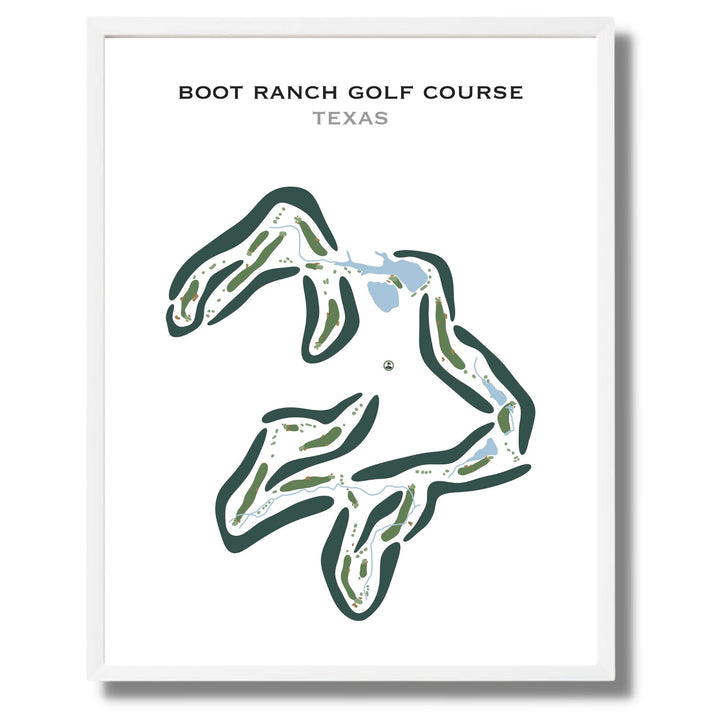 Boot Ranch Golf Course, Texas - Printed Golf Courses