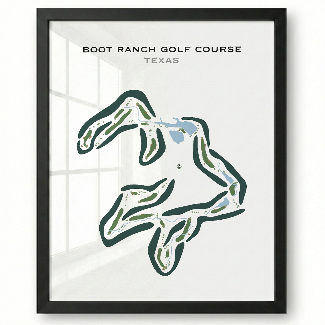 Boot Ranch Golf Course, Texas - Printed Golf Courses