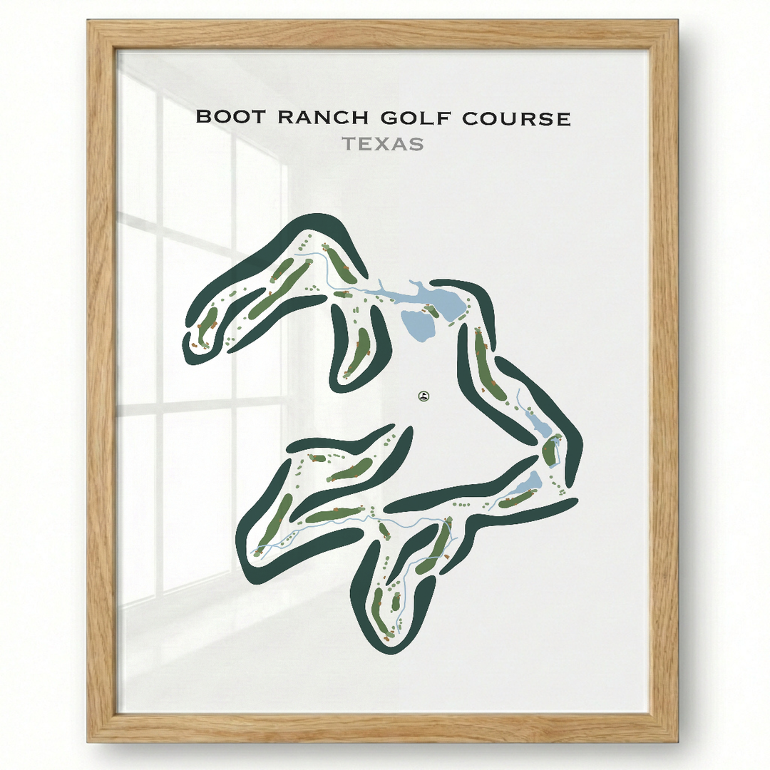 Boot Ranch Golf Course, Texas - Printed Golf Courses