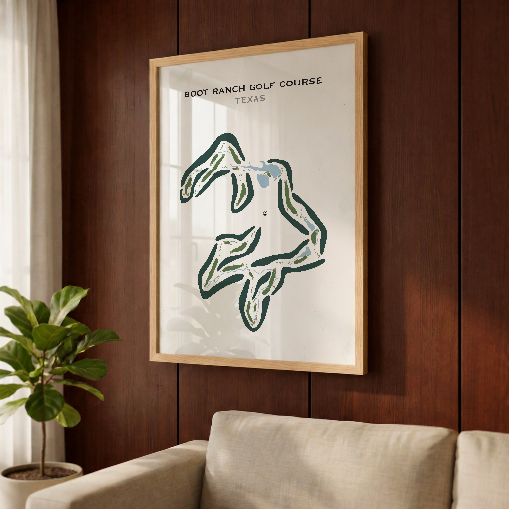 Boot Ranch Golf Course, Texas - Printed Golf Courses