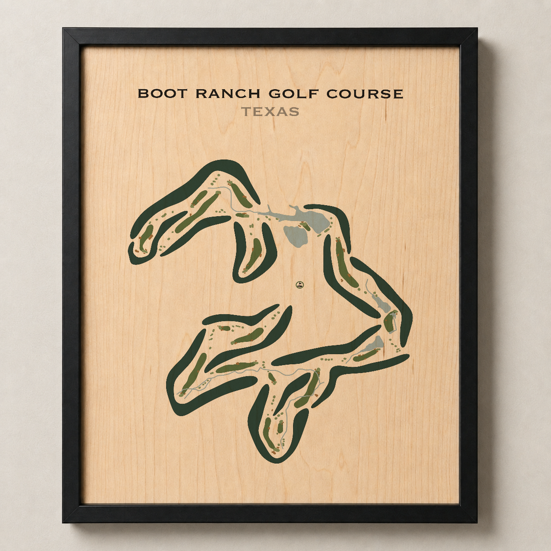 Boot Ranch Golf Course, Texas - Printed Golf Courses