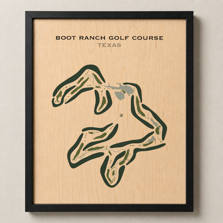 Boot Ranch Golf Course, Texas - Printed Golf Courses