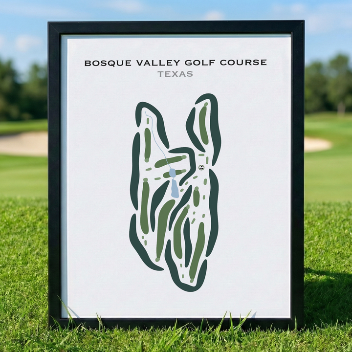 Bosque Valley Golf Course, Texas - Printed Golf Courses