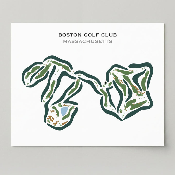 Boston Golf Club, Massachusetts - Printed Golf Courses