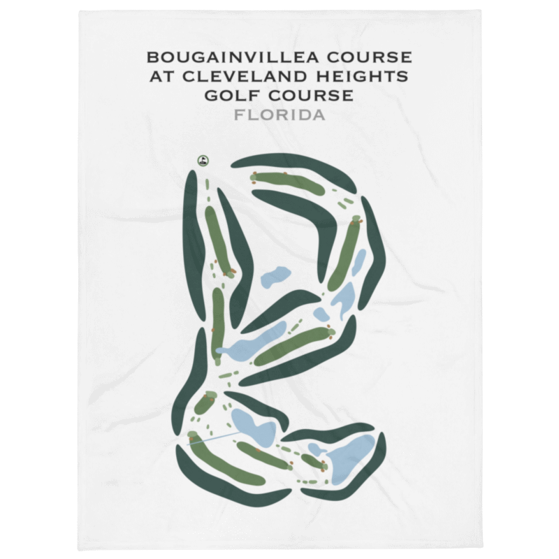 Bougainvillea Course at Cleveland Heights Golf Club, Florida - Printed Golf Courses
