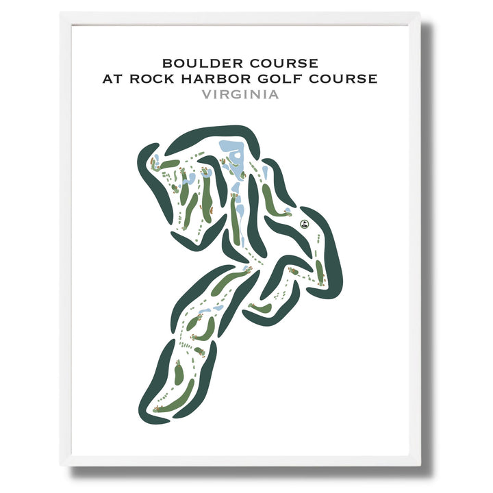 Boulder Course at Rock Harbor Golf Course, Virginia - Printed Golf Courses
