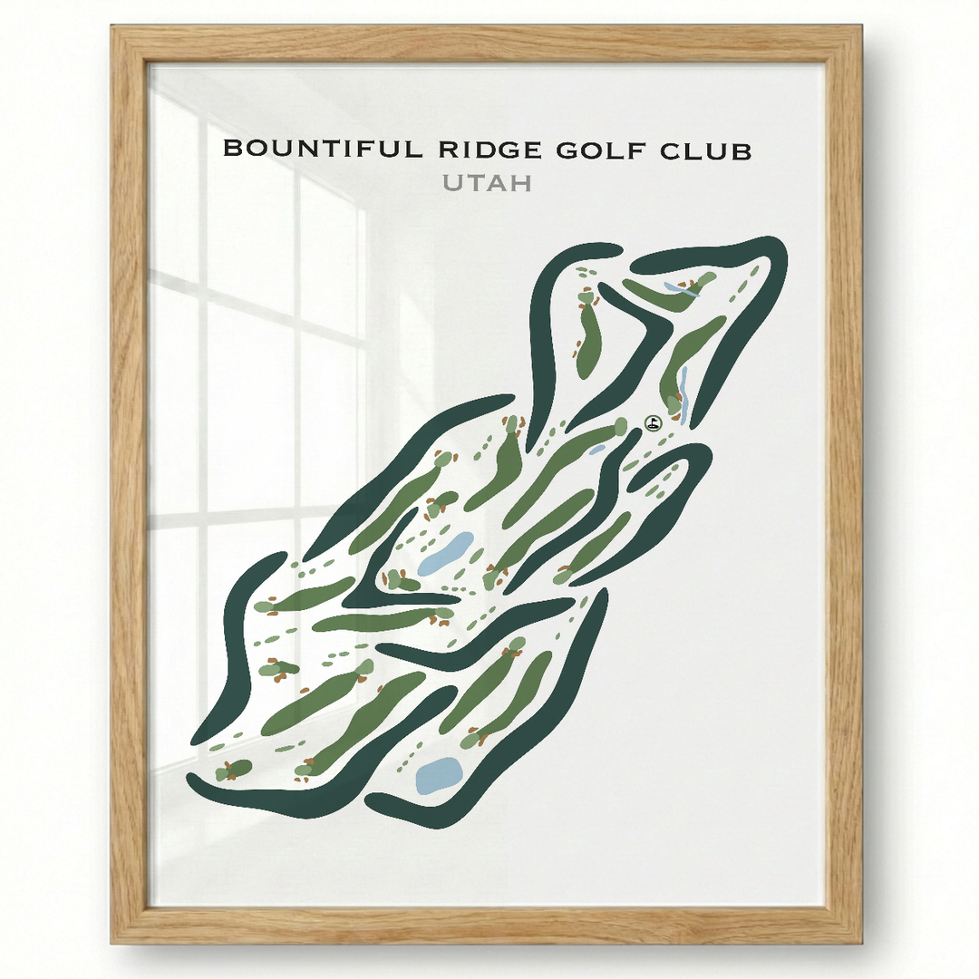Bountiful Ridge Golf Course, Bountiful Utah - Printed Golf Courses