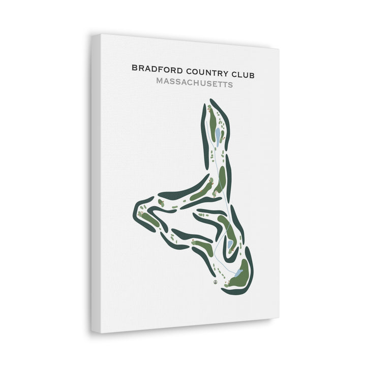 Bradford Country Club, Massachusetts - Printed Golf Course