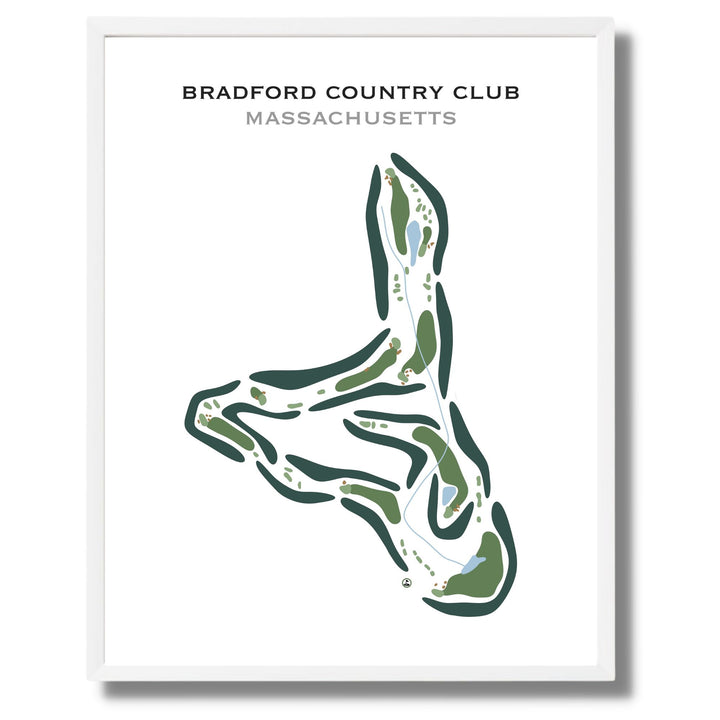 Bradford Country Club, Massachusetts - Printed Golf Course