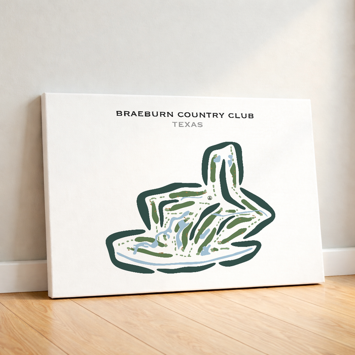 BraeBurn Country Club, Texas - Printed Golf Courses