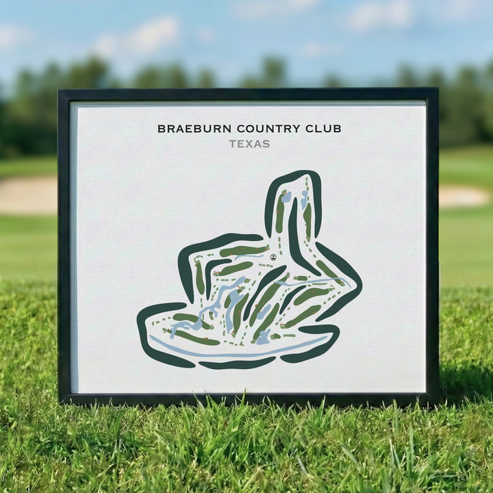 BraeBurn Country Club, Texas - Printed Golf Courses