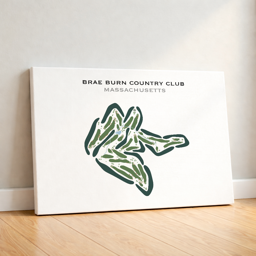 Brae Burn Country Club, Massachusetts - Printed Golf Courses