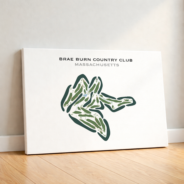 Brae Burn Country Club, Massachusetts - Printed Golf Courses