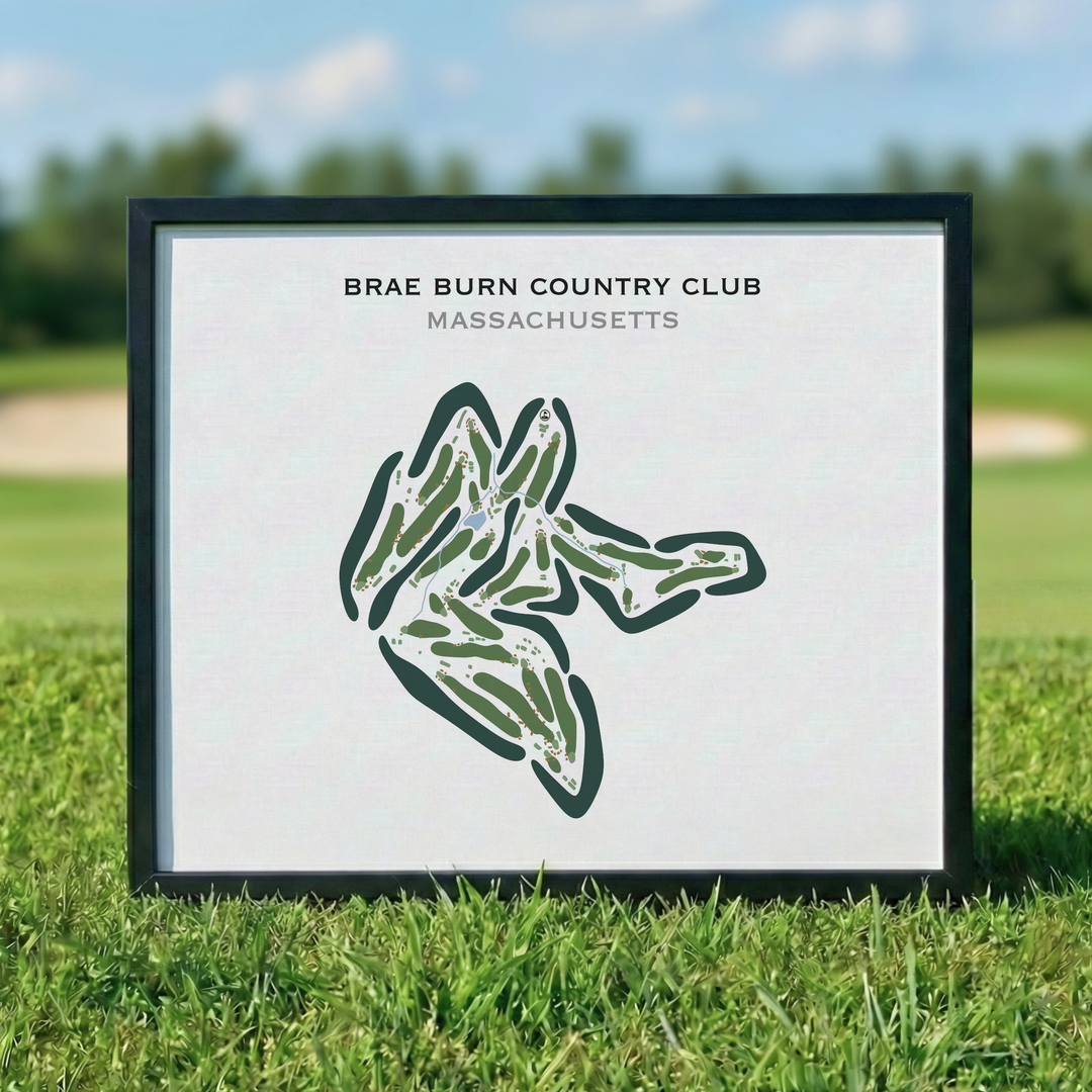 Brae Burn Country Club, Massachusetts - Printed Golf Courses