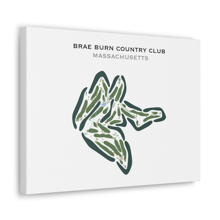 Brae Burn Country Club, Massachusetts - Printed Golf Courses