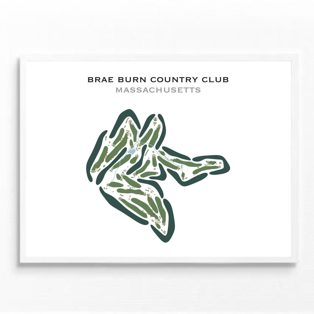 Brae Burn Country Club, Massachusetts - Printed Golf Courses