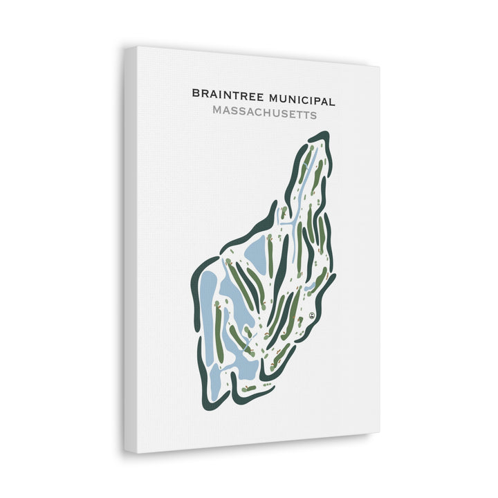 Braintree Municipal Golf Course, Massachusetts - Printed Golf Courses
