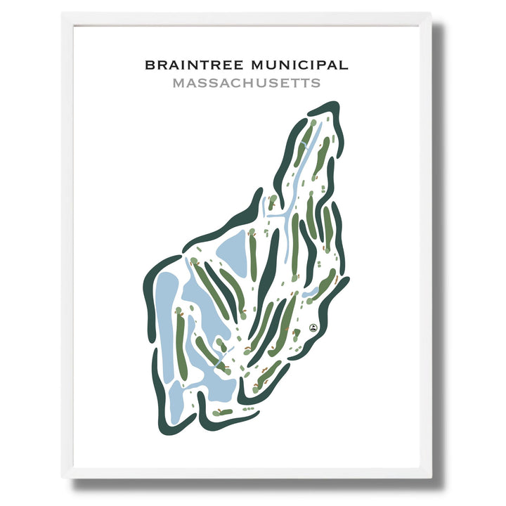 Braintree Municipal Golf Course, Massachusetts - Printed Golf Courses