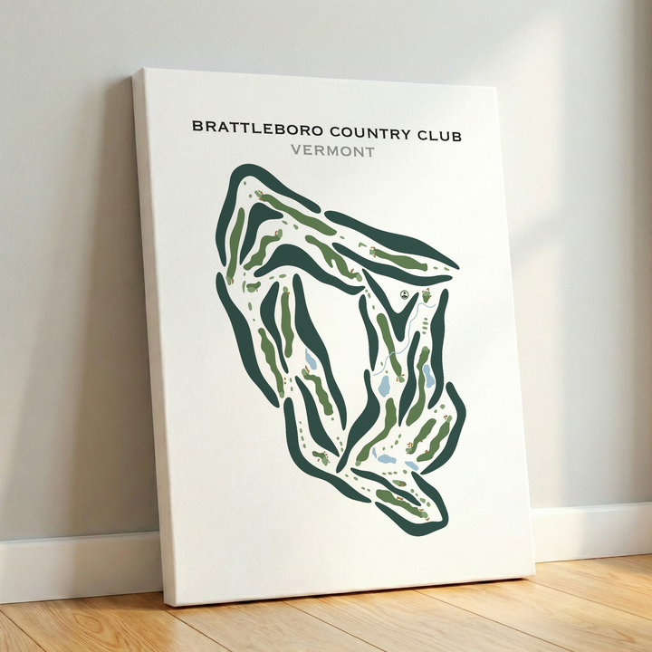 Brattleboro Country Club, Brattleboro, Vermont - Printed Golf Courses