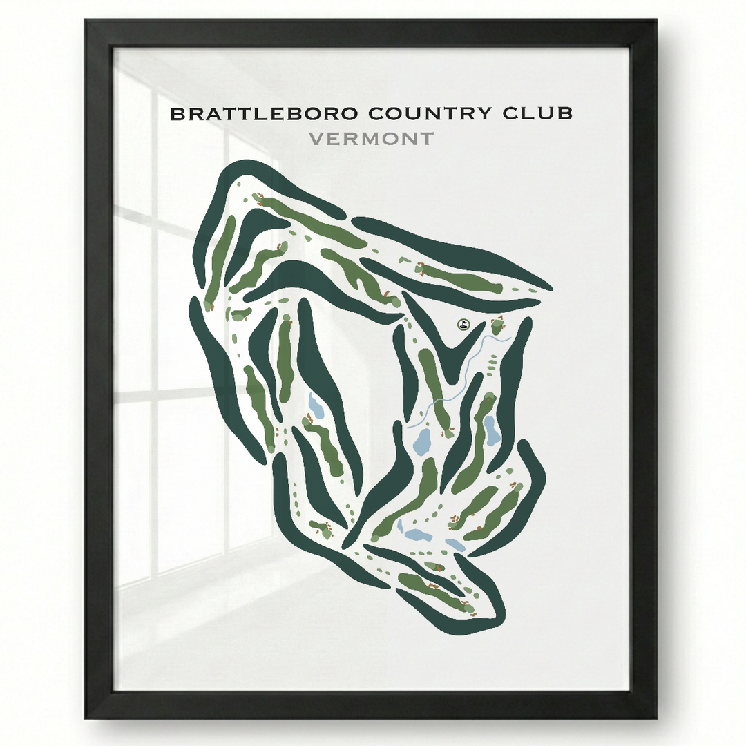 Brattleboro Country Club, Brattleboro, Vermont - Printed Golf Courses